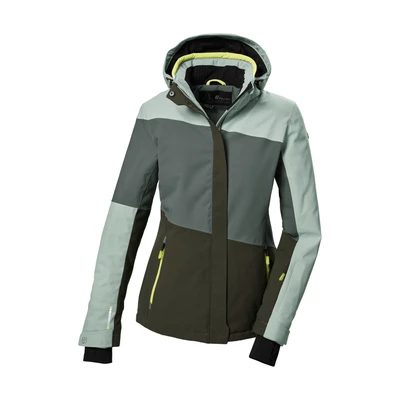 Abbildung von killtec Damen Skijacke/Funktionsjacke mit abzippbarer Kapuze und Schneefang KSW 67 WMN SKI JCKT, grüngrau, 36, 41961 000