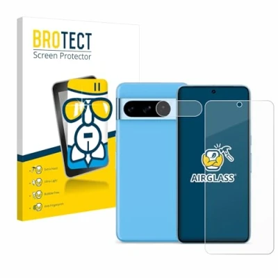 Abbildung von BROTECT Schutzglas für Google Pixel 8 Pro (Display+Kamera) Schutzfolie Panzer Folie Glas [Extrem Kratzfest 9H, Anti Fingerprint, Ultra Transparent]