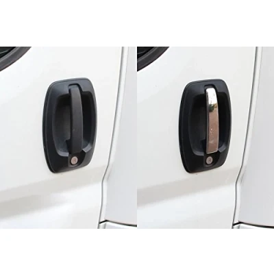 Abbildung von phil trade Chrom Türgriffe Edelstahl Blenden 2 Türen Wohnmobil