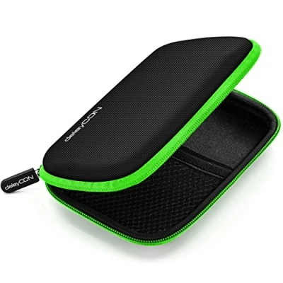 Abbildung von deleyCON Festplattentasche Case für 2,5 Zoll HDD SSD 2 Fächer Schwarz