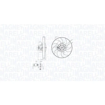 Abbildung von MAGNETI MARELLI 069422868010 Lüfter 305 12 108 CITROËN: Berlingo / First I, ZX Schrägheck, I Kastenwagen