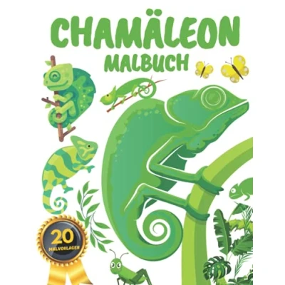 Abbildung von Chamäleon Malbuch: Chamäleons Reptilien Malbuch für Kinder,Jungen und Mädchen :Entspannung Stressabbau (Geschenke Kinder)