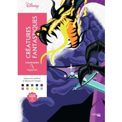 Abbildung von Coloriages mystères Disney Créatures fantastiques: Coloriez les chiffres et découvrez l&#039;image !