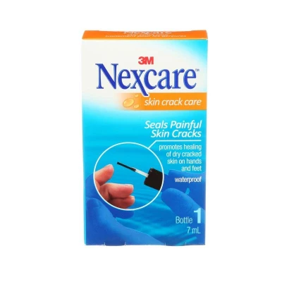 Abbildung von Nexcare Skin Crack Care, 7 ml, 1 Flasche, Flüssigkeit zum Verschließen kleiner Wunden und Hautrisse, wasserfester Schutz kein Brennen