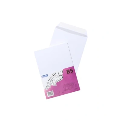 Abbildung von Bantex Briefumschläge DIN B5 (25 x 17,6 cm) / Umschläge mit Abziehstreifen, 50 Stück in Folienpackung (Weiß)