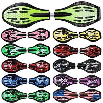 Abbildung von FunTomia Waveboard Original ABEC9 Kugellager inkl. Tasche Bis 120kg (Verschiedene Farbdesigns) (Grün/Punkte)