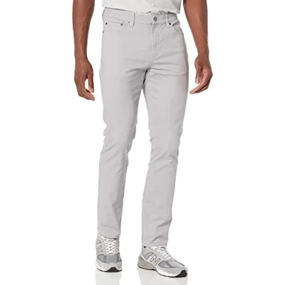 Abbildung von Amazon Essentials Herren 5 Pocket Stretch Twillhose, Schlanke Passform, Hellgrau, 33W / 32L