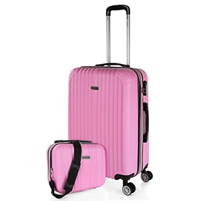 Abbildung von ITACA Koffer Mittelgroß, Hartschalenkoffer L, &amp; Trolleys, Hartschalenkoffer, Groß für Vielreisende T71560B, Rosa