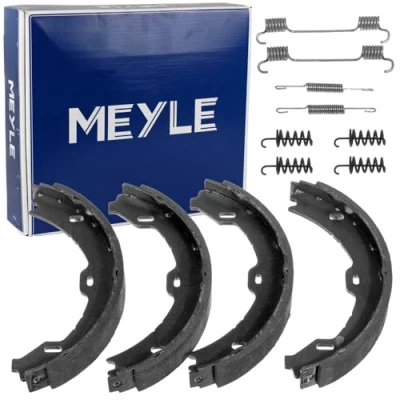 Abbildung von MEYLE 014 042 1002/S Handbremsbeläge Hinterachse mit Feder MERCEDES BENZ: E Klasse Limousine, CLS Coupe, T modell