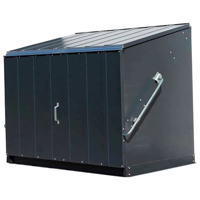 Abbildung von Trimetals Fahrradbox &quot;Stowaway&quot;, Mülltonnenbox für 2x240 l, Stahl, (BxTxH): 138x89x113 cm
