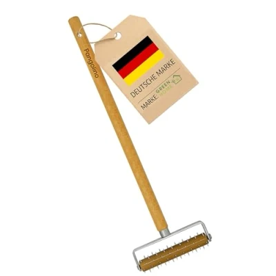 Abbildung von Pangolino Stachelwalze Tapeten 150 x 500 mm, Nagelroller, Igelwalze, Tapetenigel zum Perforieren von Tapezierwerkzeug Nagelwalze Igelroller Tapezieren Stachelroller mit Holzgriff