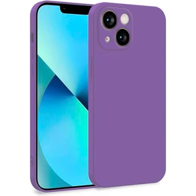Abbildung von MyGadget Hülle für iPhone 13 Mini Zweilagige Handyhülle mit Kameraschutz Cover Innenfutter &amp; Silikon außen Lila