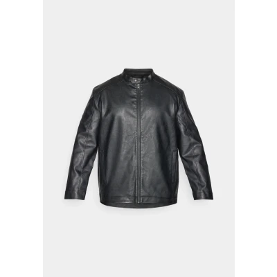 Abbildung von Jack &amp; Jones Jjedylan Clean Jacket Kunstlederjacke, Herren, Größe: 5XL, Black