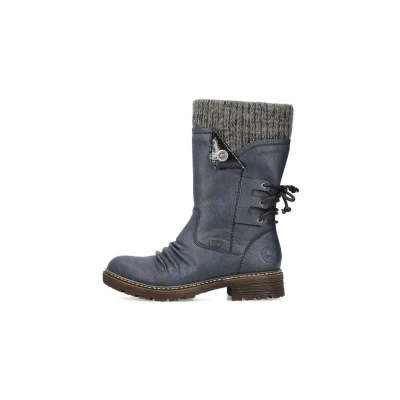 Abbildung von Rieker Snowboot/Winterstiefel, Damen, Größe: 36, Blau Schuhe
