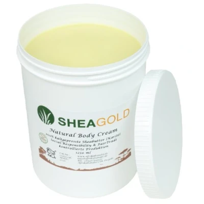 Abbildung von Sheabutter Original unraffiniert &amp; kaltgepresst 1000g Naturreine Kosmetik Körperbutter, vegan, parfümfrei, feuchtigkeitsspendend, rückfettend, alle Hauttypen …