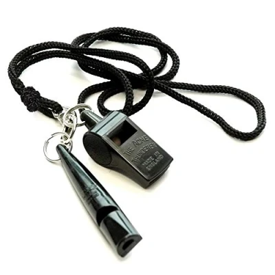 Abbildung von ACME Whistle Set Hundepfeife No. 211,5 und Trillerpfeife 560 mit Pfeifenband schwarz Hundeausbildung, Jagdhunde