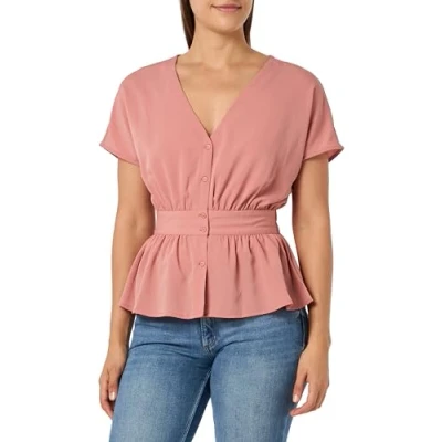 Abbildung von VILA MIT Kurzen ÄRMELN Bluse, Damen, Größe: 34, Old rose