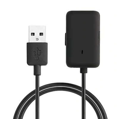 Abbildung von kwmobile USB Kabel Charger kompatibel mit AfterShokz Xtrainerz AS700 Ladekabel Smart Watch Ersatzkabel Fitnesstracker Aufladekabel in Schwarz