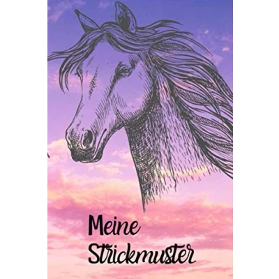 Abbildung von Meine Strickmuster: Blanko Strickmuster Notizbuch Strickpapier Pferde im Himmel Design Stricken Häkeln Handarbeit Geschenk 110 Seiten 2:3 Softcover ... Idee für Strick und Häkel Begeisterte.