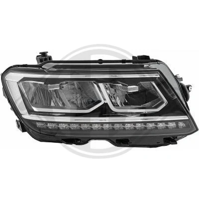 Abbildung von DIEDERICHS 2256984 Scheinwerfer rechts LED 12V für Rechtsverkehr VOLKSWAGEN: Tiguan I, II