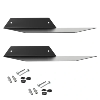 Abbildung von SOTECH 2er Set Design Wandboard Hover II 350 x 130 40 mm schwarz, Wandmontage, Bücherregal inkl. Befestigungsset, Moderne Ablage für die Wand in Bad Küche oder Wohnzimmer