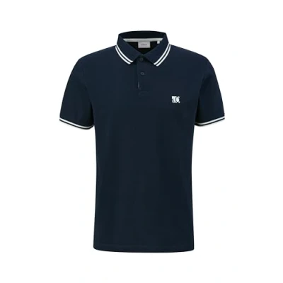 Abbildung von s.Oliver MIT Kontrast Details Poloshirt, Herren, Größe: Small, Navy