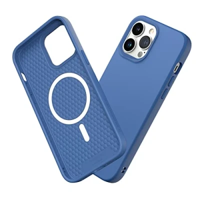 Abbildung von RhinoShield Case kompatibel mit [iPhone 13 Pro Max] SolidSuit MagSafe Stoßdämpfende &amp; schlanke Schutzhülle Premium Finish 3.5 Meter Fallschutz Kobaltblau