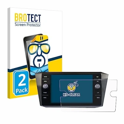 Abbildung von BROTECT (2 Stück Schutzfolie für Volkswagen Discover Media Golf Alltrack/Tiguan 2018 Displayschutz Folie Ultra Klar