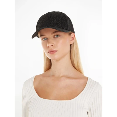 Abbildung von Calvin Klein Monogram Cap, Damen, Größe: One Size, Ck black mono jacquard
