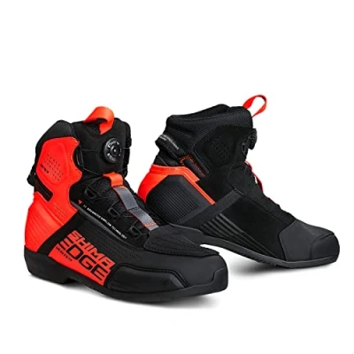 Abbildung von SHIMA EDGE Vented, Motorradschuhe für Männer Verstärkte Straßenreitschuhe mit ATOP Verschlusssystem, Knöchelstütze, Rutschfeste Sohle, Schaltgriff (Rot, 47)