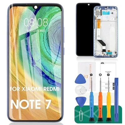 Abbildung von Ersatz LCD Display für Xiaomi Redmi Note 7 Pro / Touch Digitizer mit Rahmen, Blau