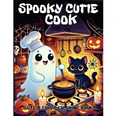 Abbildung von Spooky Cutie Cook: Coloring Book for Adults and Kids Bold Easy Simple Big Designs Relaxations Featuring a Variety of Foods Cute Comfy