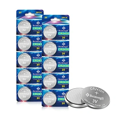 Abbildung von CR2430 3V Lithium Knopfzellen CR 2430 Batterien 10 Stück【5 Jahre Voll Garantie】 (2430 10)