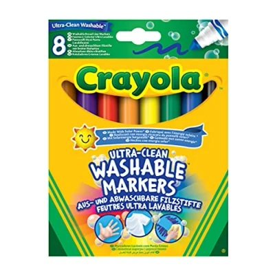 Abbildung von Crayola Ultra Clean Washable, 8 pc(s), Multicolour, 3 yr(s), Bullet tip, Round, Child