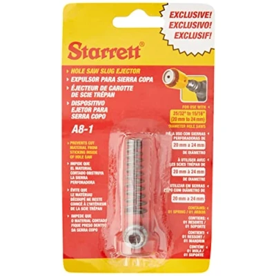 Abbildung von Starrett Lochsäge Kernauswerfer KA8 1 Aluminium Auswerfer Federplatte Geeignet für 20 24 mm Bohrer
