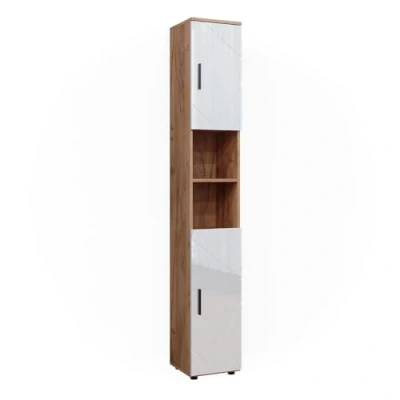 Abbildung von Vicco Hochschrank Irma, Eiche/Weiß Hochglanz, 30 x 192