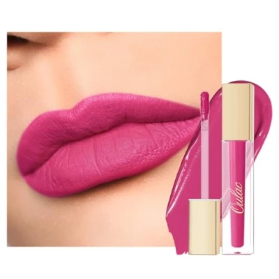 Abbildung von Oulac Flüssiger Lippenstift Matte Langanhaltender &amp; Kussechter Lippenstife Rosa Wasserdicht Lip Colour Cremige vegane Textur Intensive Pigmentierung Lippen Make up 4.5m,M34 Devotion Kiss
