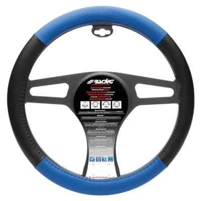 Abbildung von Simoni Racing CVT/1B Pokal 1 Universal Lenkrad Abdeckung, Blau und Schwarz