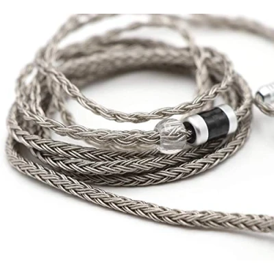 Abbildung von LINSOUL Tripowin Zonie 16 Core Silber plattiert Kabel SPC Kopfhörerkabel für BL03 TRN V90 V80 AS10 ZS10 ZS6 ES4 ZST ZSR iems(2pin 0.78mm, 4.4mm, Grau)