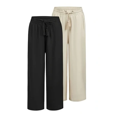 Abbildung von DENIMFY Chinohose Damen Palazzo Hose DFKate Loose Fit (Vorteilspack) Sommerhose mit Taschen