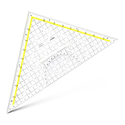Abbildung von ARISTO Geodreieck AR1648/2, mit Plexiglasgriff und Facette, 32,5 cm Hypotenuse