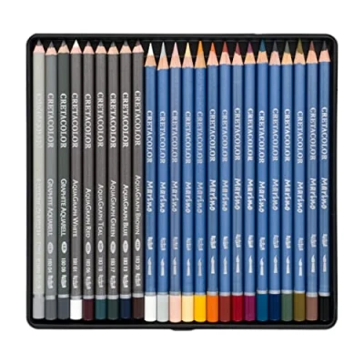 Abbildung von Brevillier&#039;s CRETACOLOR Aquarellstifte The Aquarino Box Mehrfarbig