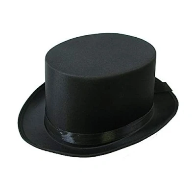 Abbildung von Hut Zylinder schwarz weiss rosa Hochzeit Party Spiel ®Auto schmuck (schwarz)