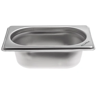 Abbildung von GN Behälter 1/9 Edelstahl Höhe: 65 mm Volumen: 0,6 l Gastronomie Gastronormbehälter kaufen