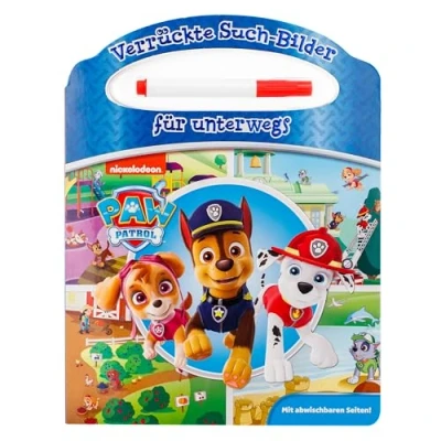 Abbildung von PAW Patrol Verrückte Such Bilder für unterwegs Wimmelbuch Pappbilderbuch mit Stift und abwischbaren Seiten
