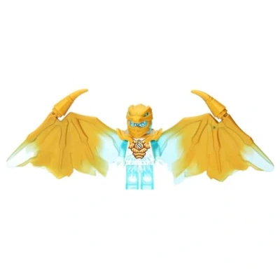Abbildung von LEGO Ninjago Crystalized: Zane Dragon Minifigur mit Schwert und Shuriken