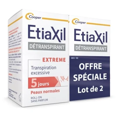Abbildung von Etiaxil Detranspirant zur Behandlung übermäÃŸiger Transpiration 2 x 15 ml Packung
