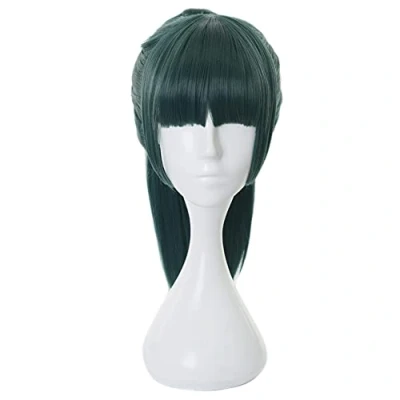 Abbildung von HIROAKIYA Maki Zenin Wig, Cosplay Wig Clip Ponytail with Cap