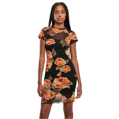 Abbildung von Urban Classics Damen Etuikleid, Damen, Größe: Medium, Mangorose