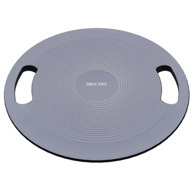 Abbildung von GORILLA SPORTS Balance Board, mit Griffen, gummiertem Standfuß, Kunststoff, Ø 40cm Board Ständer, (1 tlg)